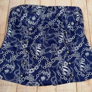 Torrid Nautical Print Corset Top Size 3 NWT